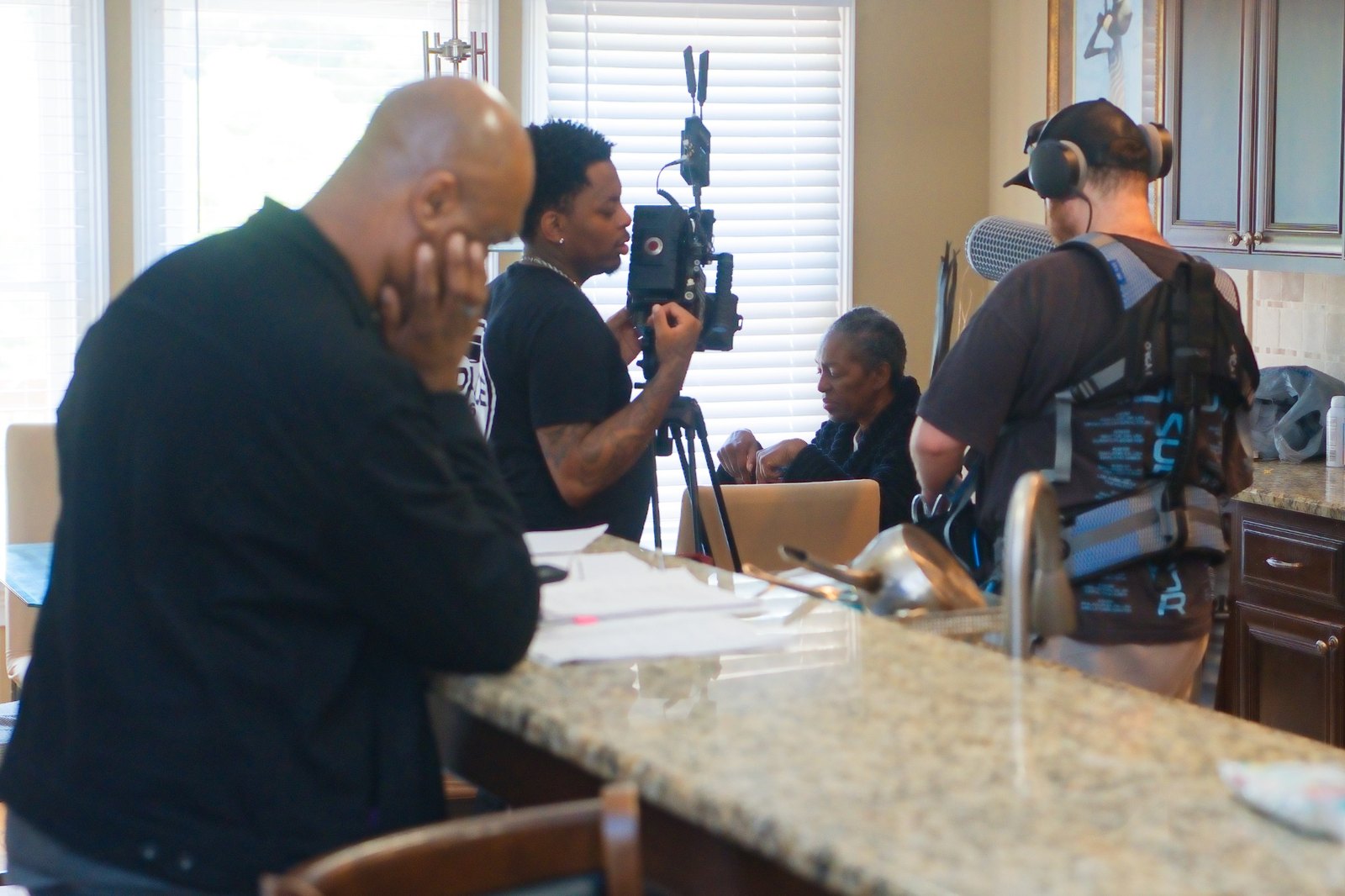 Crucial Werks film crew working on set